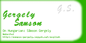 gergely samson business card