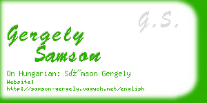 gergely samson business card